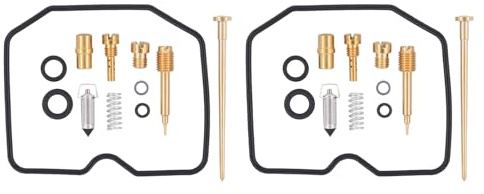 Vergaser Reparatursatz Umbausatz Motorrad Dichtung Vergaserdichtsatz Schwimmerkammer Hauptdüse Düsennadel Nadeldüse Gemischschraube O-Ring Motorradvergaser für Kawasaki GPZ 500S GPZ 500 S 1987-2003