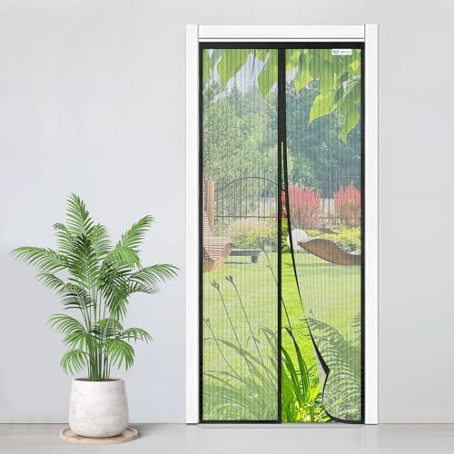 Zanzariera Magnetica 70x230cm, Zanzariera Porta Finestra Tenda Nero, Tenda Magnetica Si Impedisce agli Insetti, Facile da Installare, Chiusura Automatica per Balcone, Soggiorno, Cantine, Terrazze