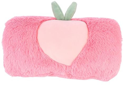 TOGEVAL Handwärmer Muff Aus Kunstpelz 30x18cm Mit Pfirsichprint Kuscheliger Armwärmer Für Damen Und Mädchen Winter Reise Tv Zubehör