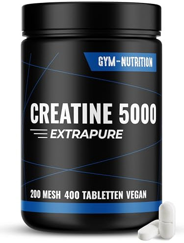 Creatin 5000 Giga Tabs Hochdosiert – 5000mg pro Tag – 400 Tabletten – Monohydrat Tabletten – 200 Mesh, vegan