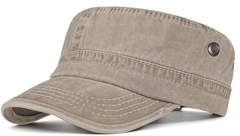 AYPOW vintage bomullskeps för herr och dam, snygg solskyddande justerbar andningsbar militär- och armékeps, basebollkeps för utomhussport, kaki, One size