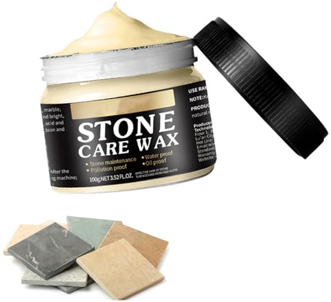 Stone Care Wax – 100 g naturligt närande poleringsverktyg | mångsidigt vattentätt poleringsvax för marmorkvarts granit | stenpoleringsvax – golvplattor underhåll