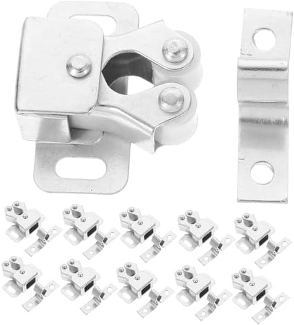 HOMSFOU 20 ensembles Lot de Loquets à Billes pour Portes Armoire Serrures à Ressort Métalliques Compactes et Résistantes Fixations Invisibles pour Meubles et Texture Ferme et Surface