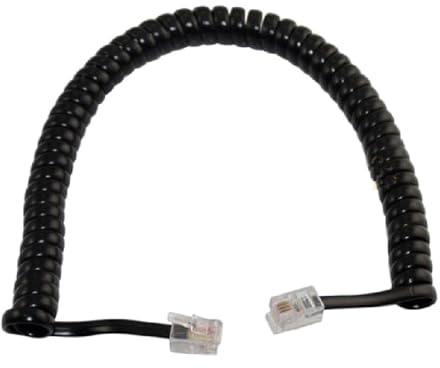 Câble de combiné RJ9 RJ11 4P4C - Installation facile - Fil enroulé pour téléphone de bureau - Fil à ressort - 200 cm - 300 cm - Câble de communication à domicile