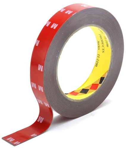 XRVRILE Nastro biadesivo extra forte per il montaggio di specchietti retrovisori per auto, resistente al calore, per auto, casa, ufficio, 5 m, 1 rotolo (20 mm)