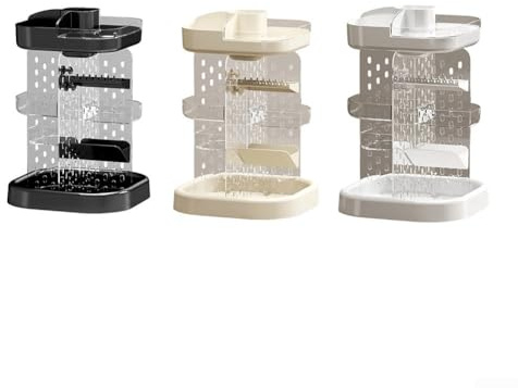 Organizador de maquillaje giratorio de 6 niveles, torre de almacenamiento de cosméticos, giro de 360 grados para carrito con estantes ajustables para brochas de perfume para el cuidado de la piel