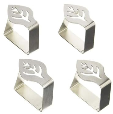 Horett Dukklämmor Rostfritt Stål Justerbar 2,5-3,5cm (Silver) | 430 Rostfritt Stål, Självjusterande Grepp, 2,5 Till 3,5 Cm Bord, Dukhållare, Bröllop Picknick Restauranger, Inomhus
