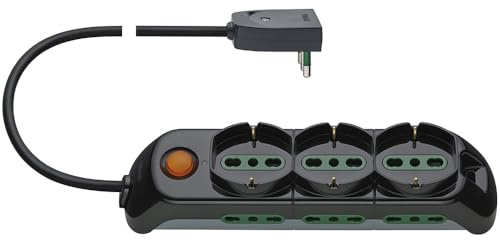 Vimar FP00531.C Presa Multipla Con Interruttore Luminoso, 3 Prese Universali, 6 Biprese