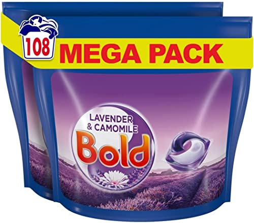 Bold All-in-1 PODS Washing Liquid Laundry Detergent Tablets/Capsules, 135 Washes (45 x 3), Ruby Jasmine, for Brilliant Cleaning with Built-in Lenor Freshness