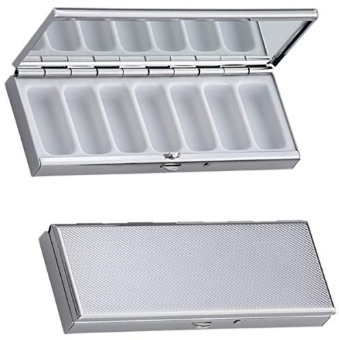 SILBERKANNE Pillendose 7 Tage Frankfurt 10x3,5x1,5 cm guillochiert Silber Plated Premium versilbert