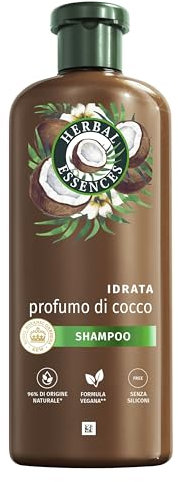Herbal Essences Shampoo al Profumo di Cocco, Idrata i Capelli Molto Secchi, Vegano 250ml