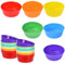 YOYEAH Plastikschalen Set 24 Stück Wiederverwendbare 300ml unzerbrechliche Müslischalen für Kinder, suppenschüssel snackschale Spülmaschinen- und Mikrowellenfest, Obstsalat, Snacks, Suppen und vieles