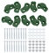 PATIKIL Rock Climbing Holds, 10 Pcs Small Climbing Rock Wall Grips Play Set Climber Attachments with Double Hole for Playground Accessory Indoor Outdoor Tree Training, Green-A