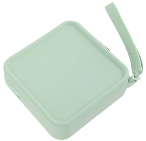 Homoyoyo Silicone Small Sanitary Pad Bag Ocean Green Color, Reusable Menstrual Pad Pouch for Travel and Everyday Use, Tampon Holder for Purse Suitable for Teen Girls and Women