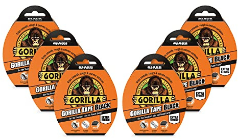 Gorilla Tape Black 48mm x 11m (6 Pack)