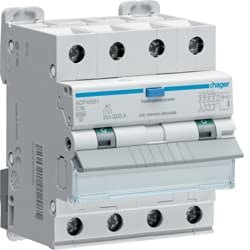 Hager adm470h – disjoncteur différentiel 4 pôles 30 mA 6 kA C-20 A Type-A