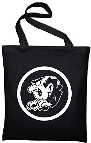 STYLETEX23 Gargamel Fun Jutebeutel Baumwolltasche, schwarz