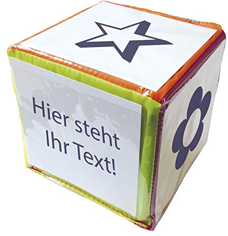 TimeTex Blanko-Würfel mit Einstecktaschen, 20 cm