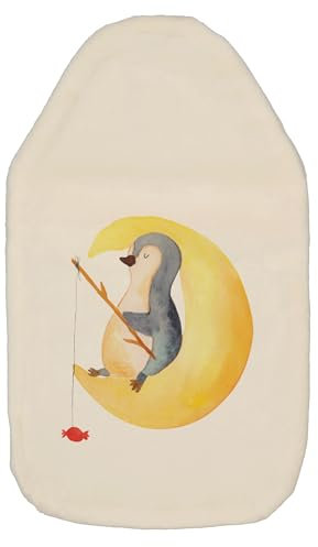 Mr. & Mrs. Panda Wärmflasche Pinguin Mond - Geschenk, schlafen, Wärmekissen, Wärmflaschenbezug, Wärmflasche mit Bezug, Körnerkissen, Schlafzimmer,