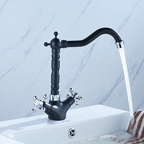 Retro Badarmatur Nostalgie Wasserhahn YUNRUX hoch Waschbecken Wasserhahn Einhebel Mischbatterie Waschtisch Armatur Waschtischarmatur Wasschbecken Einhandmischer Bad Faucet Wannen Armatur Badewanne