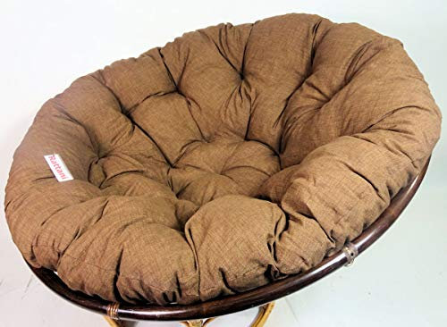 Rattani - Polster, Kissen, Auflage, Ersatzpolster für Rattan Papasansessel, Stoff Nuevo Loneta, D 130 cm, Made in EU