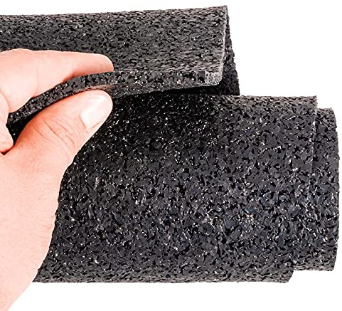 ANRO Antivibrationsmatte Antirutschmatte Bautenschutzmatte Gummimatte Antivibrationsmatte Regupol 150x100cm 0,5cm Stark