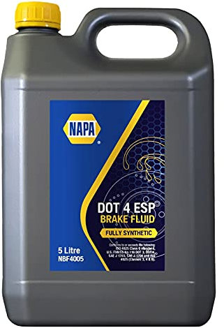 Napa DOT 4 ESP Fully Synthetic Brake & Clutch Fluid (NBF4005) - 5 Litres 5L