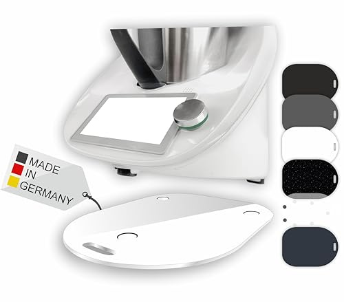 Premium Gleitbrett für den Thermomix - TM5 & TM6 - Hochwertiger Gleiter aus Premium Acrylglas - MADE IN GERMANY (Weiß Hochglanz)