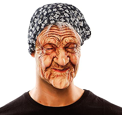 Maske Alte Frau Latexmaske Oma Hexenmaske Kostüm-Zubehör Fasching Karneval