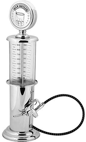 Tiiyee Beer Tower Dispenser, Gas Pump Liquor Dispenser Awesome Alcohol Container Gift with Single Gun for Beer Lover Men Home Brewing Bar Accessories 1000cc