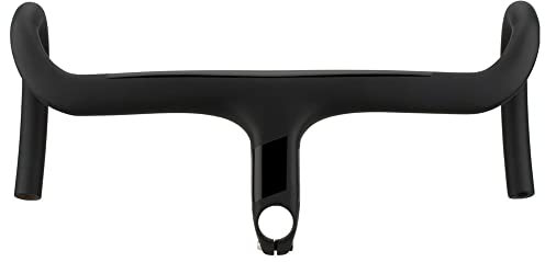 Carbon-Faser-Rennrad-Lenker Integrierter Drop Bar Vorbau 28,6 mm UD Matte Fahrradlenker mit Fahrradcomputerhalter Lenker Fahrradteile (380mm,100mm)