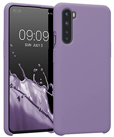 kwmobile Handyhülle für OnePlus Nord Hülle - Case Silikon - Kabelloses Laden - Schutzhülle Cover in Veilchen Lila
