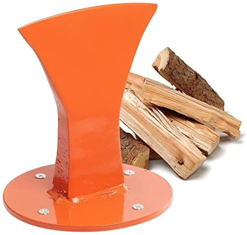 FEINKA Portable Wood Splitters, Log Wood Splitter Wedge Splitting, Modern Heavy Duty Firewood Kindling Splitter, Cast Iron Manual Log Splitter For Home Camping (Color : Orange)