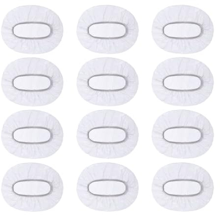 100 Pcs Disposable Ear Covers for Shower, Plastic Waterproof Ear Protectors Disposable Shower Caps for Hair Dye, Bathing, Hotel Spa Salon - White