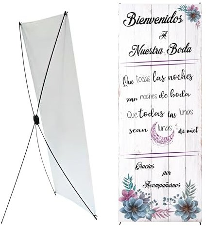 Genérico Decoración Boda Cartel de recepción bienvenida invitados convite Noches de boda blanco