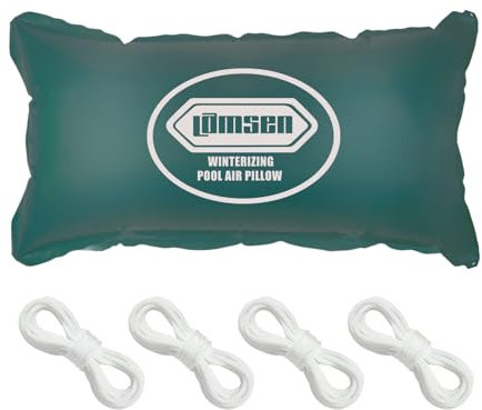 Lamsen 200 x 250cm Winter Poolkissen | XXXL Langlebiges Pool Luftkissen zur Winterfestmachung mit 4 Seilen & Reparatursets, Poolabschlusszubehör, Grün (200 x 250cm Rechteckig)