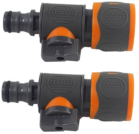 2PACK Quick Release in Line Shut Off Valve,Garden Hose Pipe in Line Tap Shut Off Valve Fitting Connect Adaptor Tool Gadget