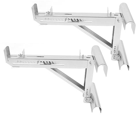 Adjustable Ladder Jacks Load Bearing Alloy Steel, 1 Pair | Stabiliser Tripod Bracket for Planks, Fits 20 Inch Wide Platforms, Painting Repairs Ceiling Wall, Black