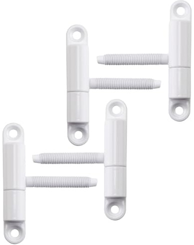 SOTOOLS Lot de 4 charnières de porte à visser avec tenon M8 x 50 mm Blanc laqué avec technologie de palier lisse sans entretien pour portes jusqu'à 40 kg