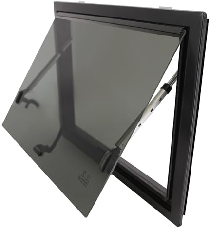 RV Ausstellfenster Wohnmobilfenster 650x500mm Wohnmobil Fenster mit Fensterbildschirms RV Fenster, RV Fenster Für Wohnmobile, Anhänger, Pickup-Trucks, für Wände mit einer Dicke von 30-80mm