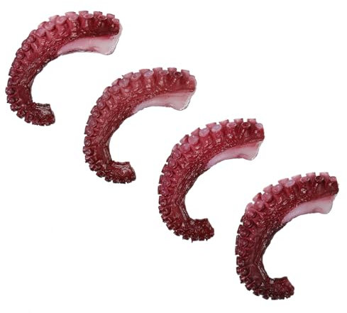 VICASKY 8 STK Simulation Lebensmittelmodell Oktopus Spielzeug Oktopusbeine tischdeko esstisch deko für esstisch Wassertischspielzeug -Requisite gefälschte Oktopuskrallen PVC rot