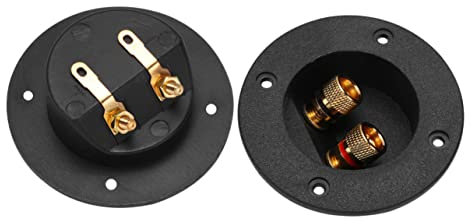 BELLIFFY 2pezzi Connettore Vite Per Altoparlante Scatola Terminale Per Subwoofer Morsetti Per Amplificatore Connettori Vite Per Installazione Auto Contatti Placcati in Oro Per Trasferimento