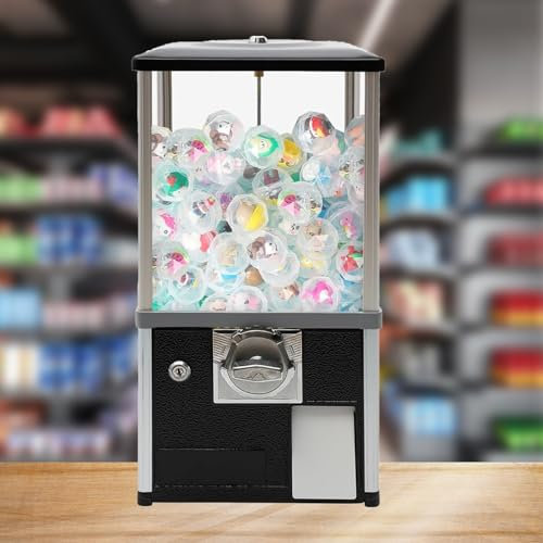 Distributeur automatique commercial, machine à boules de bonbons, petit distributeur automatique, machines à bonbons vintage, machine à prix pour appareils de 4,5 à 5,5 cm de large(Black,10 PENNY/One
