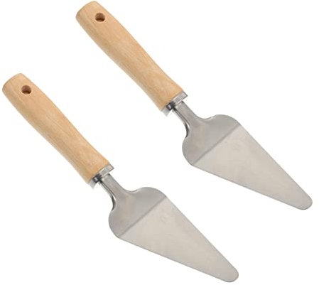 Cabilock Pizzaspatel Für Zuhause Pizza-werkzeug Mit Holzgriff Küchenschaufel Für Pasteten Und Pizzen 2er-set