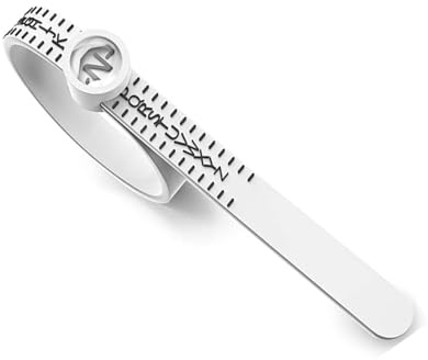 1PCS UK Ring Sizer Measure Tool - Adjustable A-Z Sizing with Magnifying Glass for Men & Women, Engagement Rings & Jewelry Sizing - Durable & Easy-to-Use Ring Gauge
