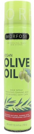 Morfose Vegan Hair Spray 400ml – Haarspray mit Olivenöl, Arganöl & Mandelöl – Flexibler Halt, Anti-Frizz & Pflege – Ohne Rückstände – Für alle Haartypen