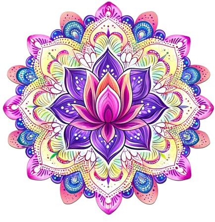 KaayeeWood Holzpuzzle Erwachsene,Mandala Lotus Holzpuzzle,Einzigartige Wooden Puzzle Mit Geschenkbox,Geschenke für Erwachsene 14+