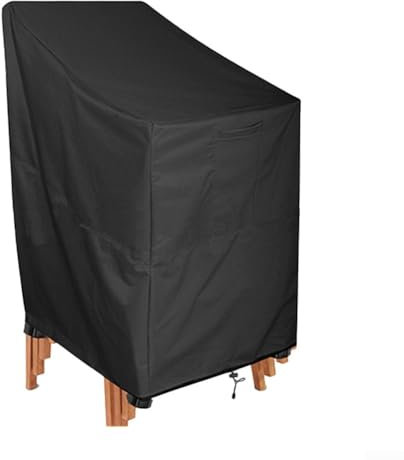 Springwillfly Wasserdichte Abdeckung für Gartenstühle 210D Oxford-Tuch staubdicht und leicht zu reinigen (L)