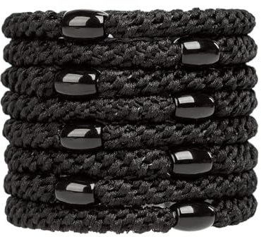 haargummi original, Haargummi set Cotton Bands Soft Woven Ponytail Holders for Thick Hair and Curly Hair