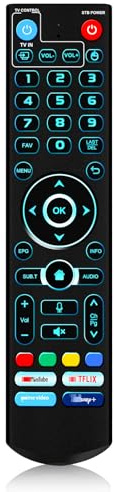 Backlit V5 Pro Voice Remote Control Replacement, Compatible with Vseebox V6, V5, V3, Pro, Plus, Max, V1, V2,Elite,Elite Ultra, and Elite Mini